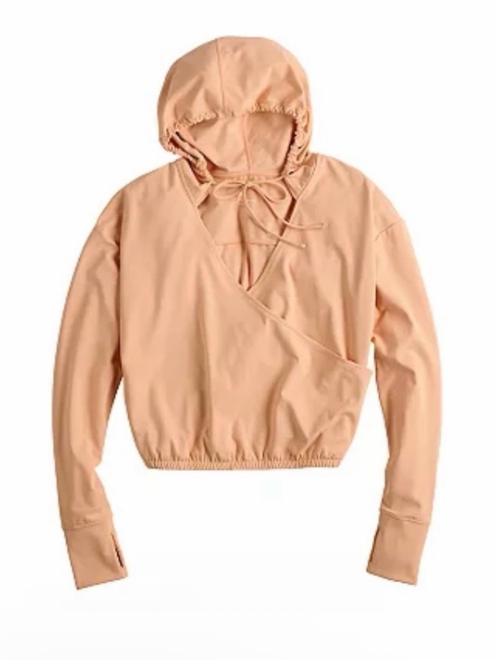 FLX Women’s Peach Hooded Cropped Pullover